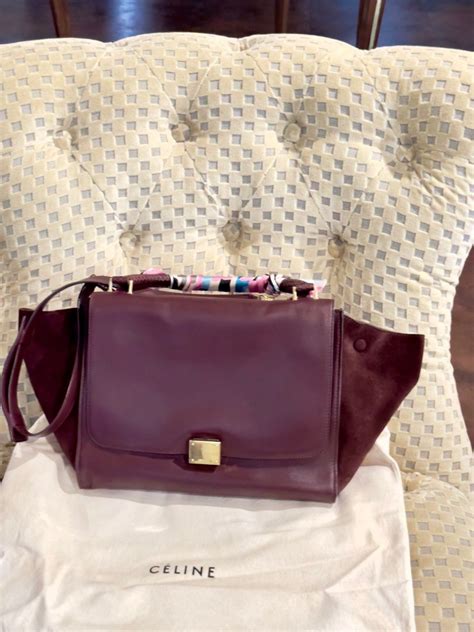 celine trapeze burgundy